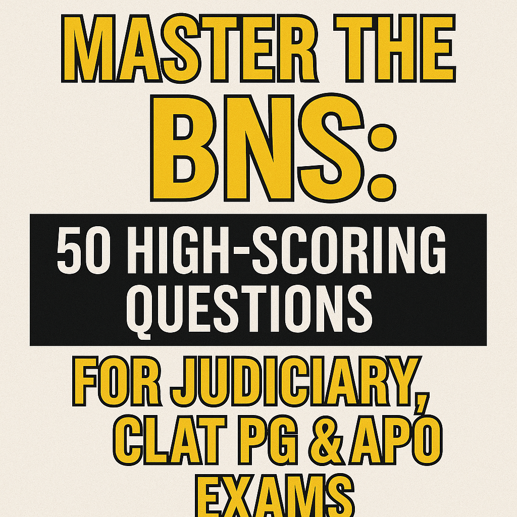 “Master the BNS: 50 High-Scoring Questions for Judiciary, CLAT PG & APO Exams”